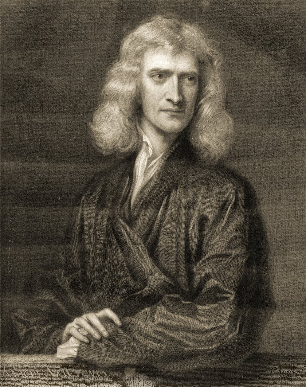 Retrato de Sir Isaac Newton de Godfrey (after) Kneller