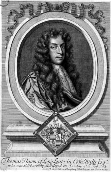 Thomas Thynne de Longleat, grabado por Robert White de Godfrey (after) Kneller