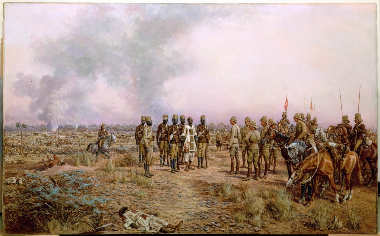 Después de la batalla de Atbara, 8 de abril de 1898 (óleo sobre lienzo) de Godfrey Douglas Giles