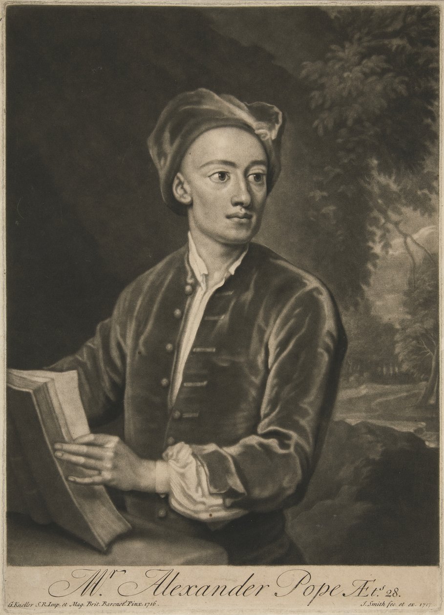 Alexander Pope, pub. 1716 de Godfrey Kneller