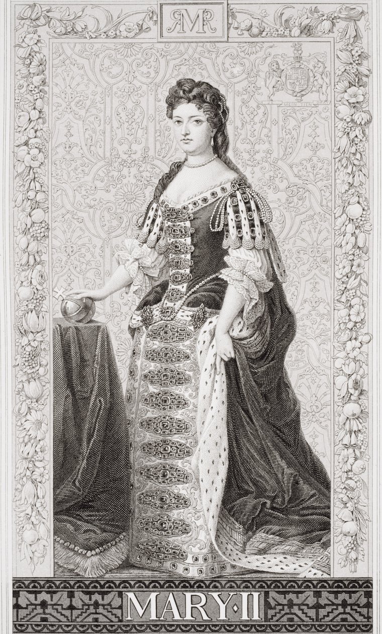 Reina María II (1662-94) de `Ilustraciones de la historia inglesa y escocesa