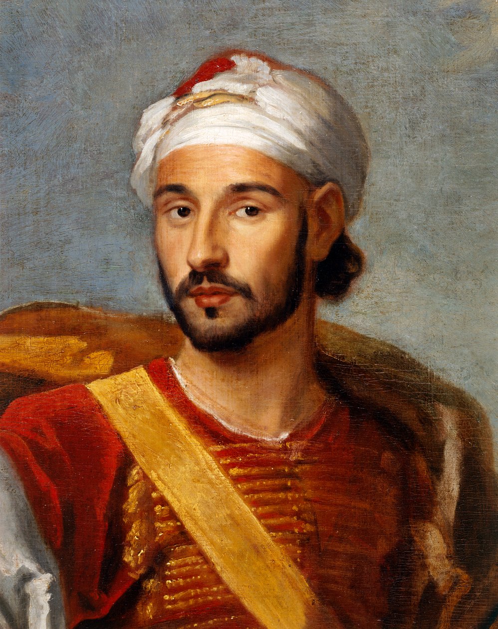 Detalle, Muhammad Ohadu, Embajador de Marruecos de Godfrey and Wyck Jan (1640 1700) Kneller