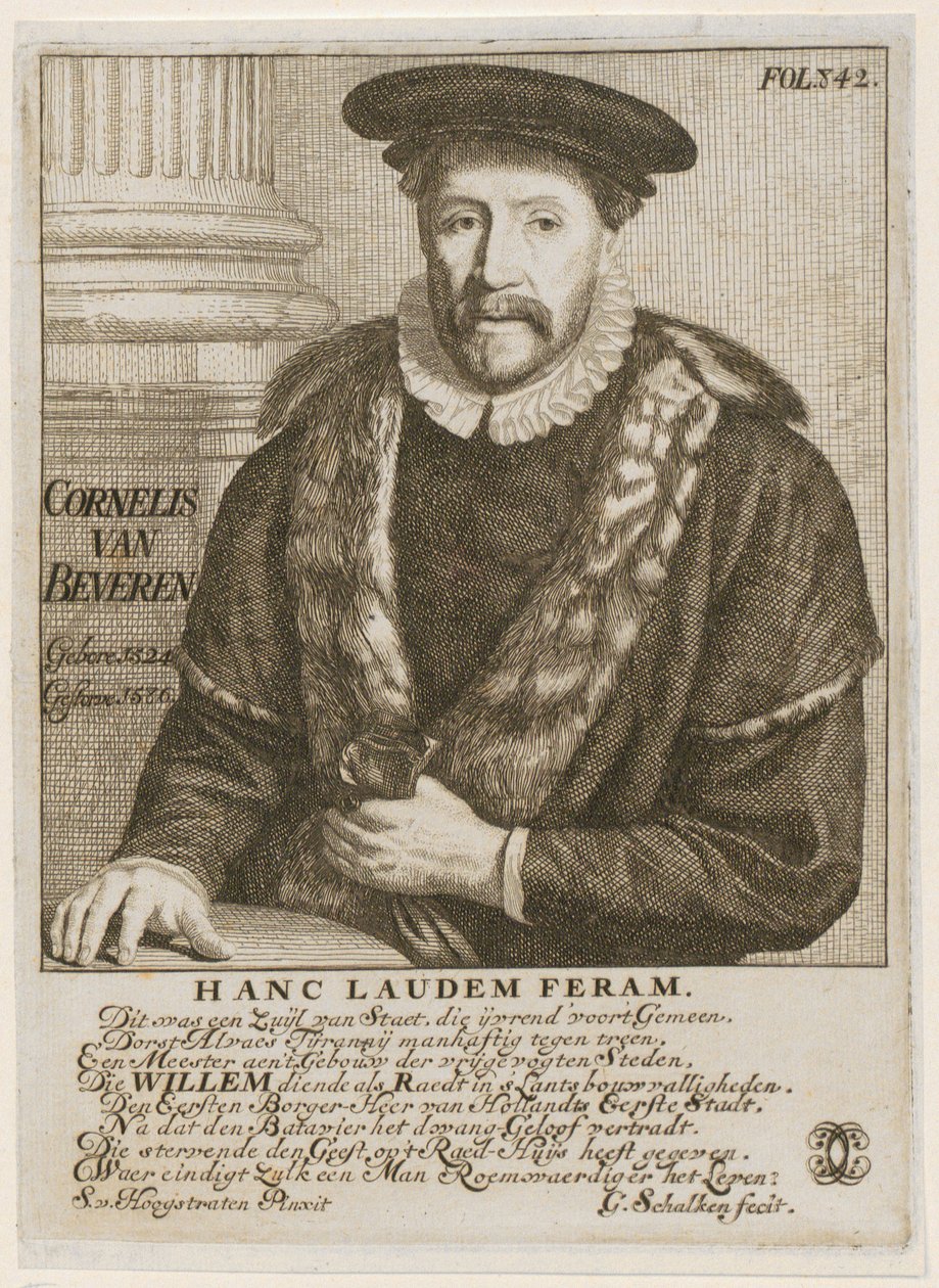Retrato de Cornelis Beveren, alcalde de Dordrecht de Godfried Schalcken