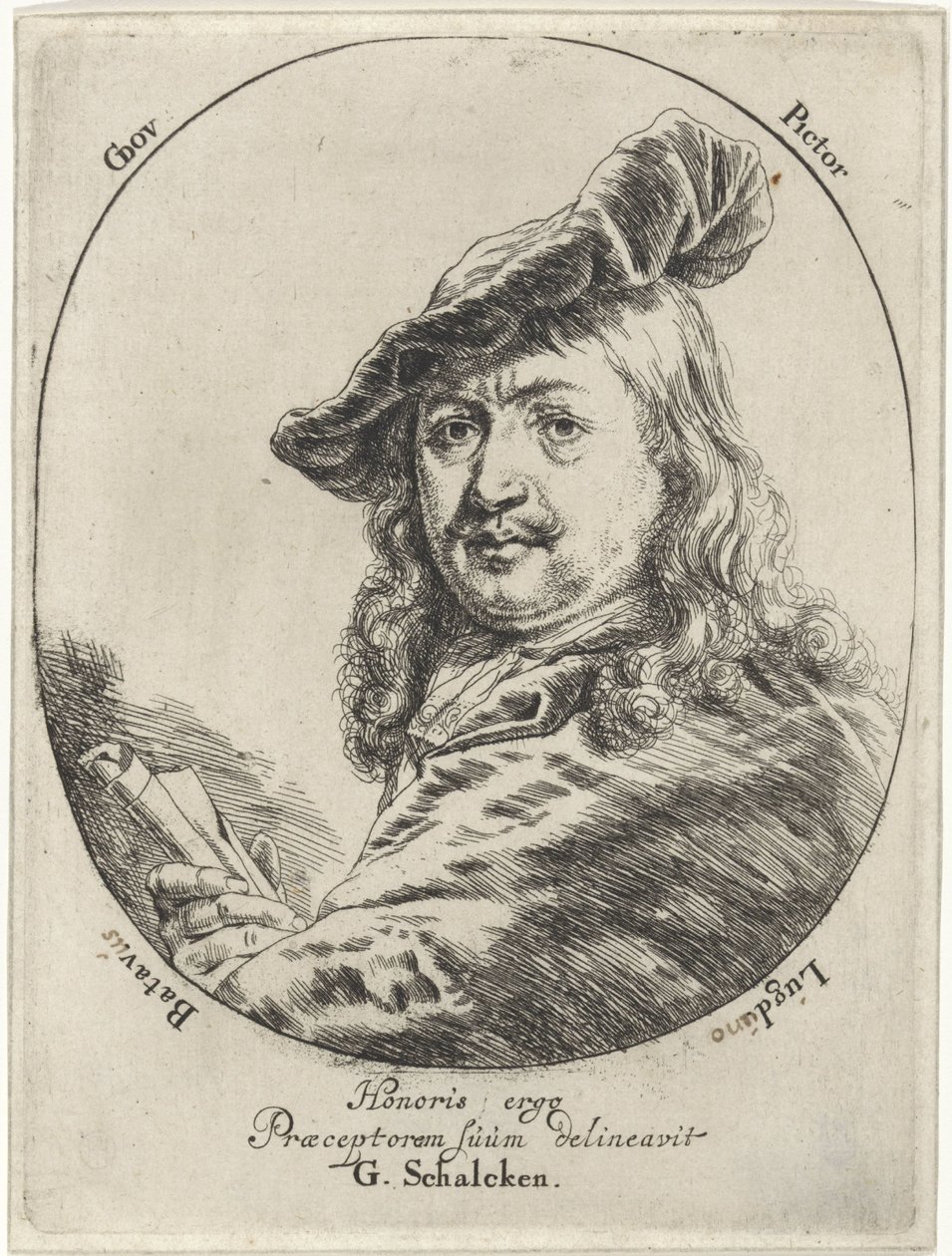 Retrato de Gerard Dou de Godfried Schalcken