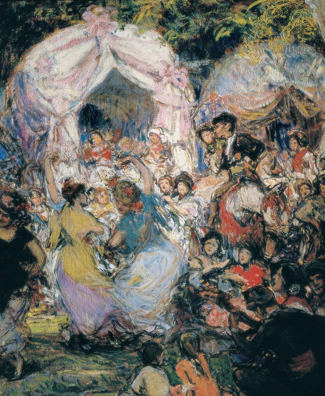 Flamenco dancers, painting by Gonzalo Bilbao y Martinez c.1915 de Gonzalo Bilbao Martinez