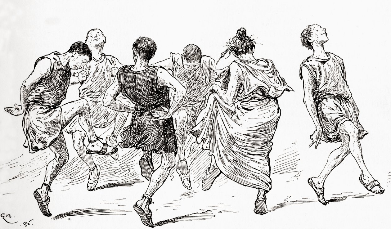 Una escena de la obra de William Shakespeare Sueño de una Noche de Verano, Acto V, Escena 1, Un Baile, de Las Obras de William Shakespeare, publicado 1896 de Gordon Frederick Browne