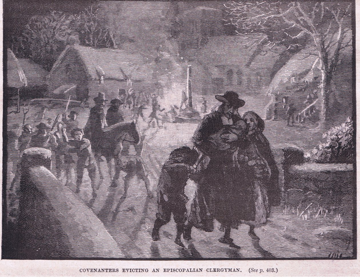 Covenanters desalojando a un clérigo episcopal de Gordon Frederick Browne