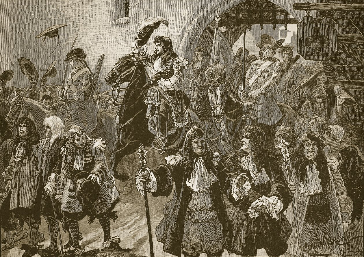 Entrada del Príncipe de Orange en Exeter después de su desembarco en Torbay, 1688 de Gordon Frederick Browne