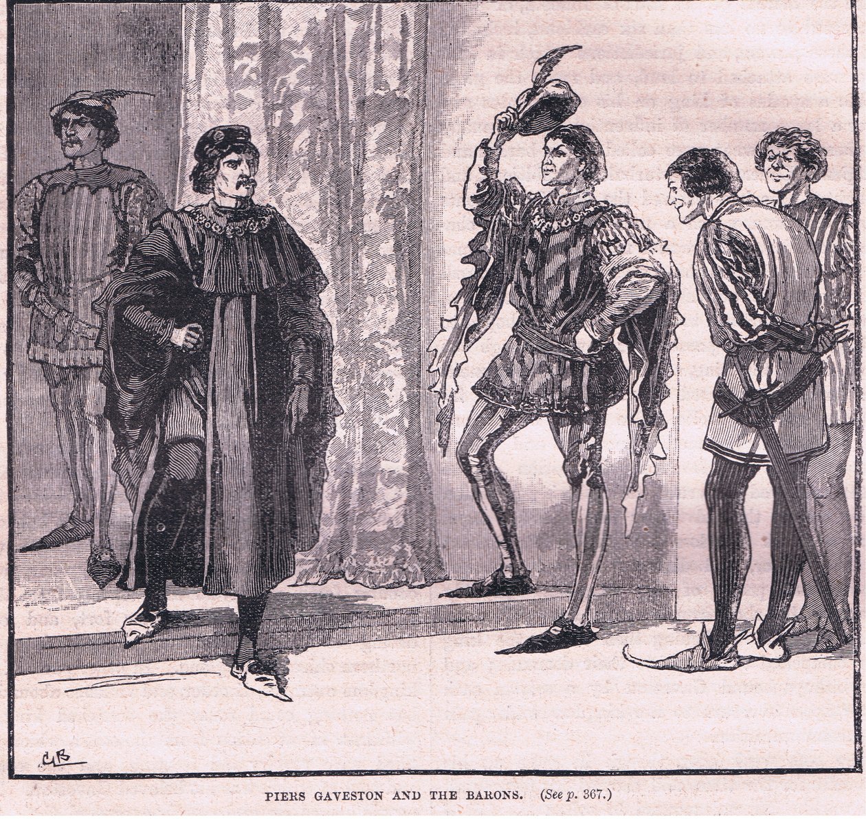 Piers Gaveston y los barones AD 1309 de Gordon Frederick Browne