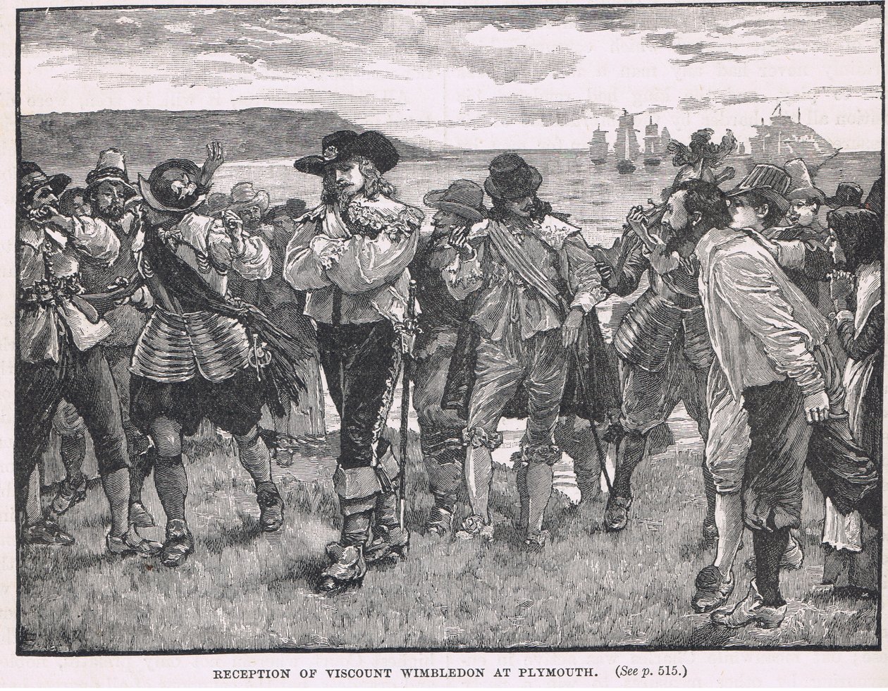 Recepción del vizconde de Wimbledon en Plymouth 1626 de Gordon Frederick Browne