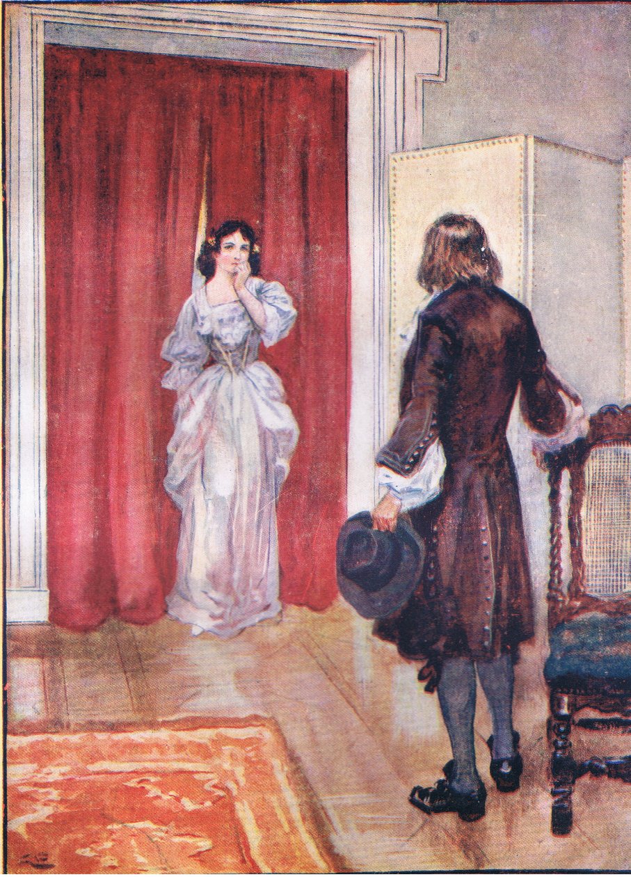 Ella se quedó allí solo por un momento, de Lorna Doone pub. por W & R Chambers Ltd, 1921 de Gordon Frederick Browne