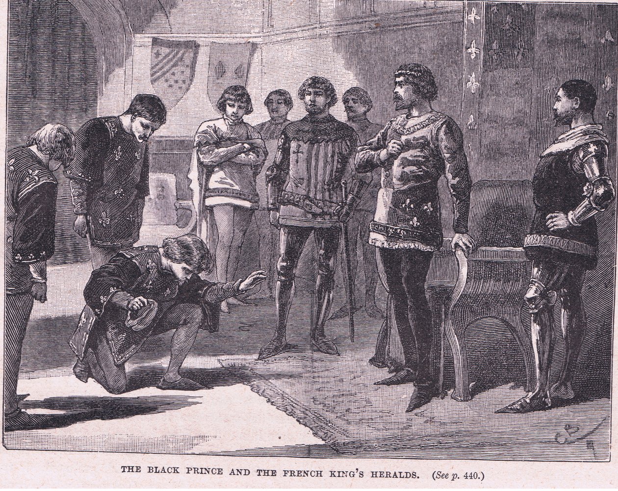 El Príncipe Negro y los heraldos del rey francés AD 1367 de Gordon Frederick Browne