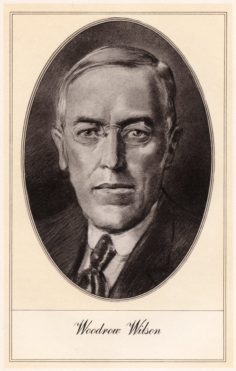 Woodrow Wilson, 28º Presidente de los Estados Unidos, principios del siglo XX de Gordon Ross