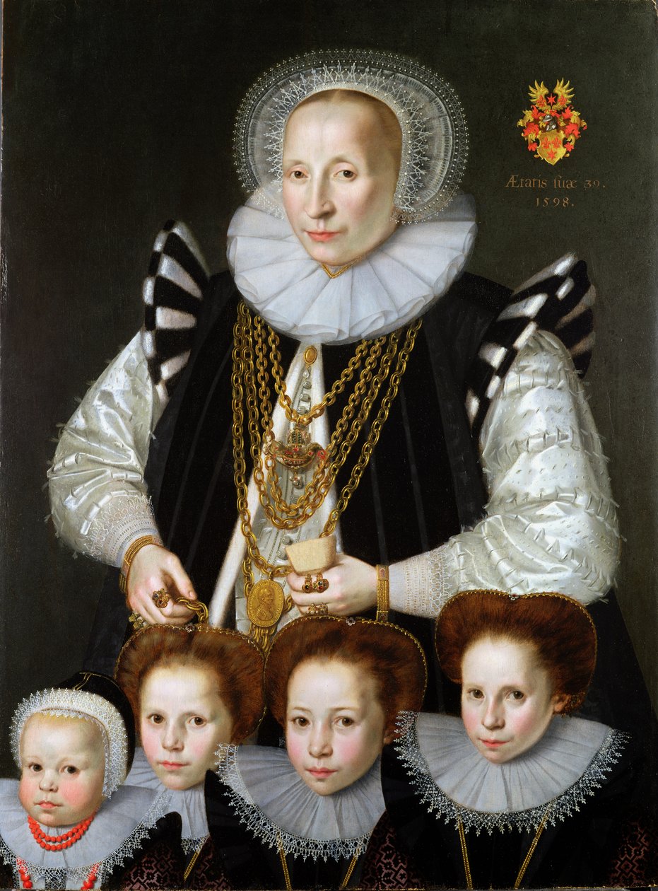 Un par de retratos familiares, 1598 de Gortzius Geldorp