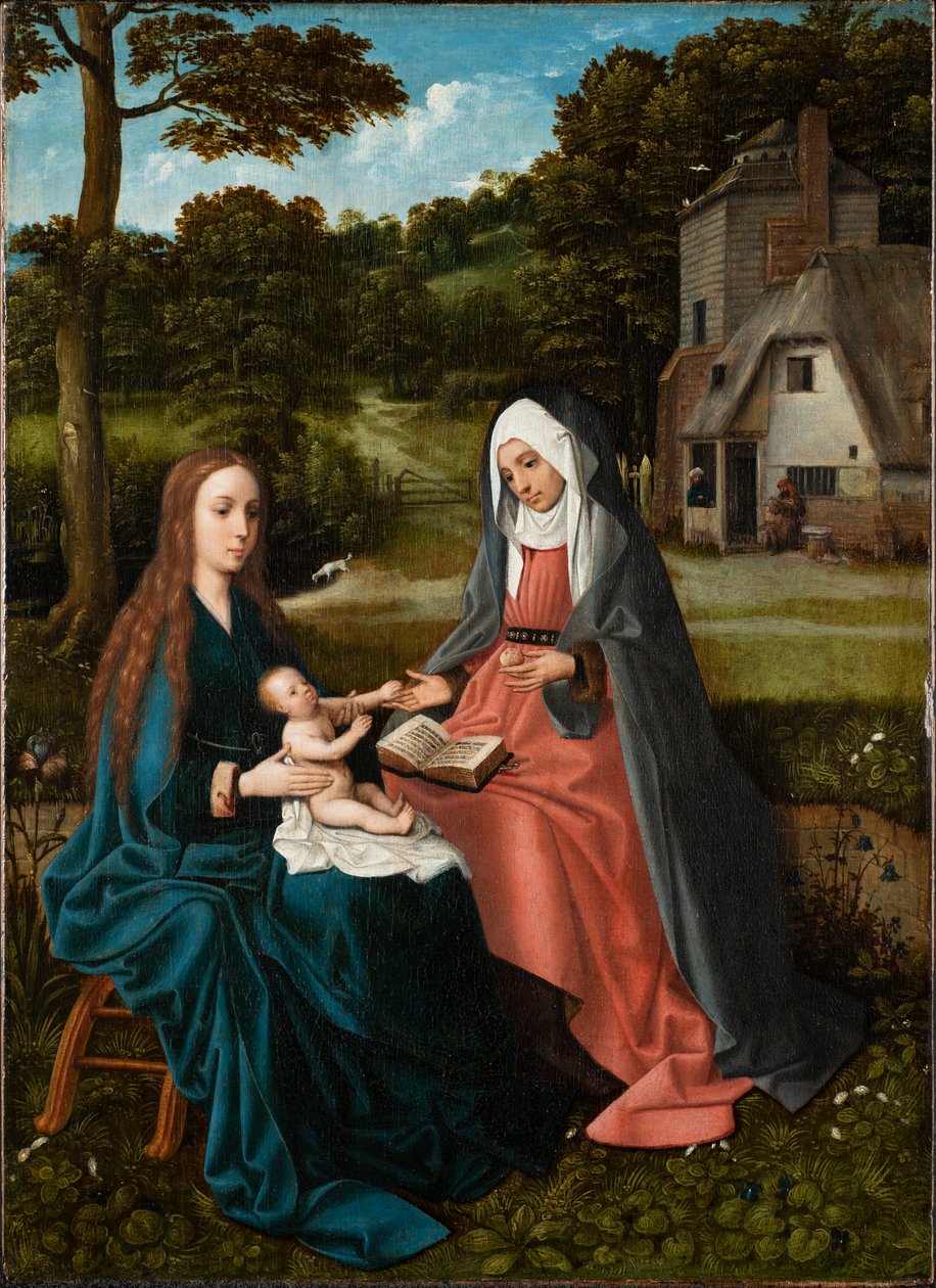 Virgen con el Niño y Santa Ana. de Goswin van der Weyden