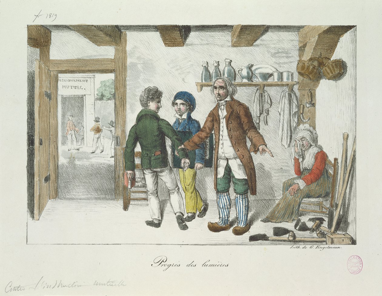 Progreso de la Ilustración (Educación), 1819 de Gottfried or Godefroy Engelmann