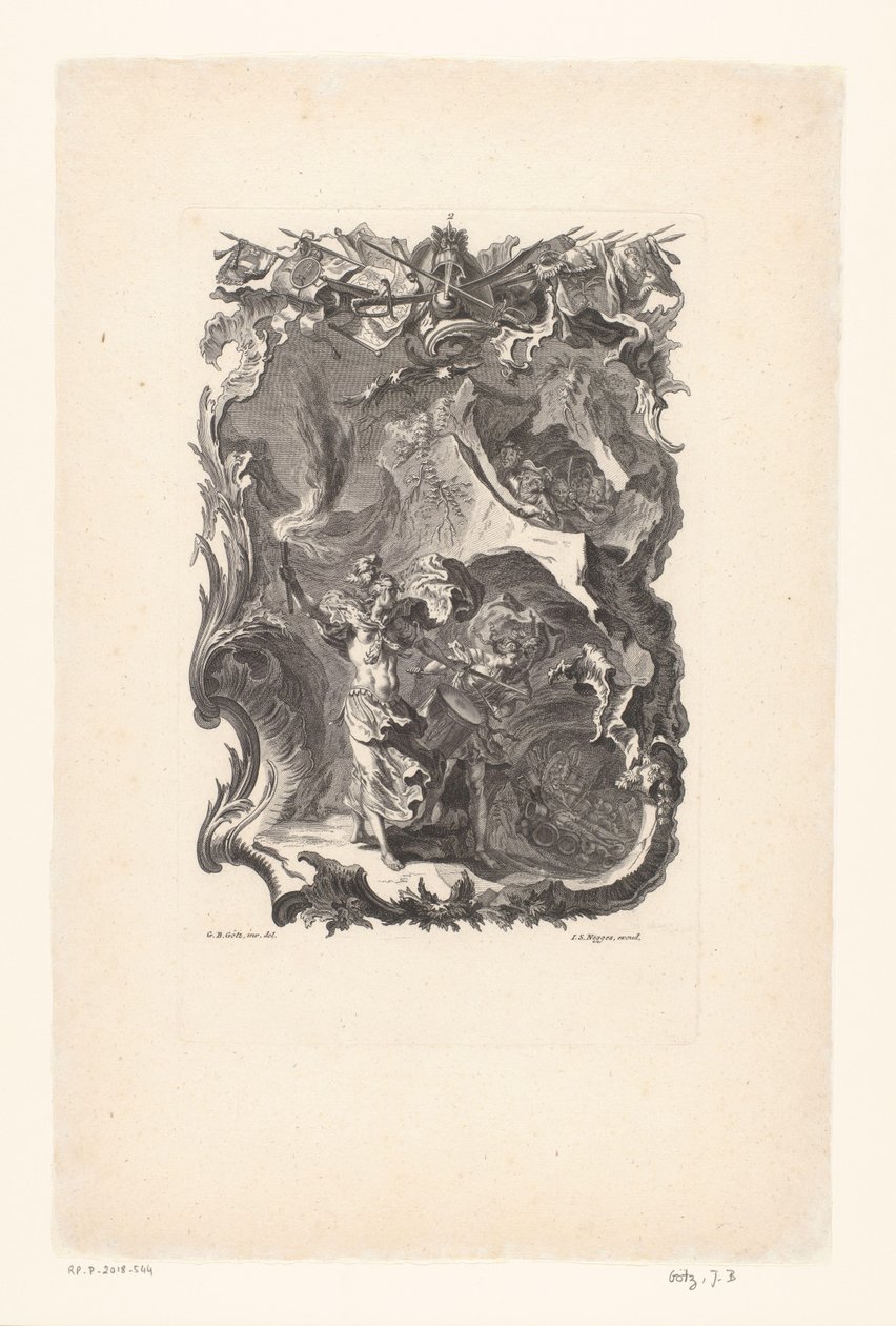 Los horrores de la guerra, número 2 Schrecken des Krieges (título de la serie sobre el objeto) de Gottfried Bernhard Götz