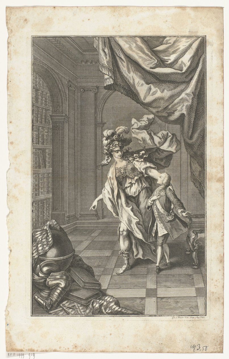 Maximiliano III José acompañado de Minerva de Gottfried Bernhard Götz