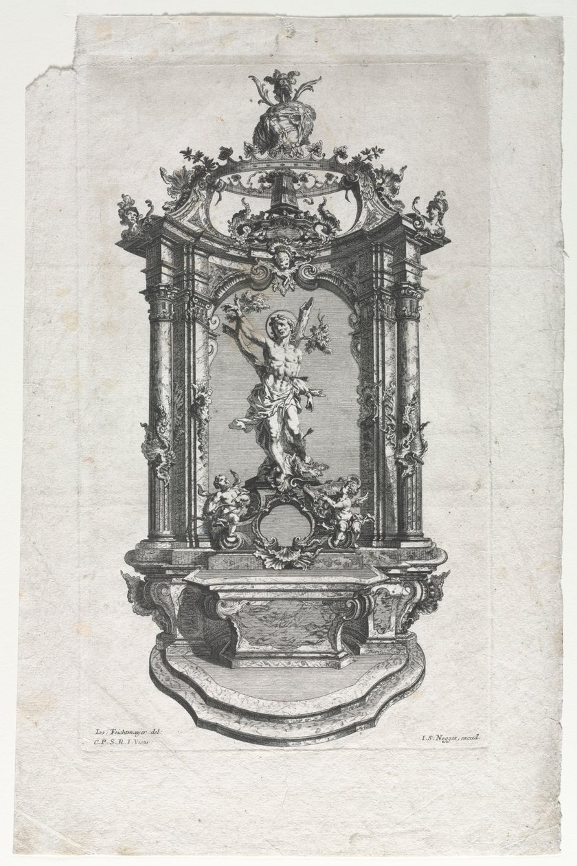 Modelo para altar para talladores de madera de Gottfried Bernhard Götz