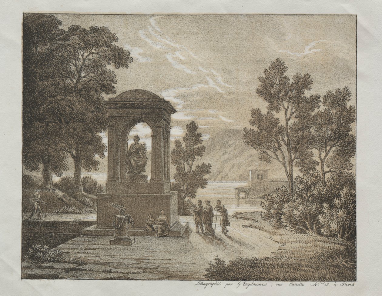 Libro de pruebas de litografía utilizando diferentes medios de dibujo como crayón, pluma, pincel..., c. 1816 de Gottfried or Godefroy Engelmann