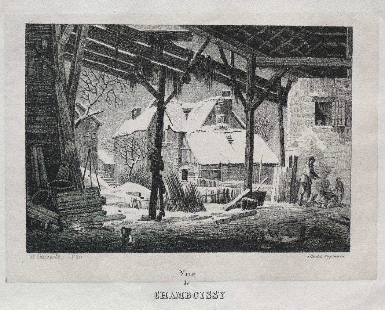Vista de Chamboissy, 1820 de Gottfried or Godefroy Engelmann