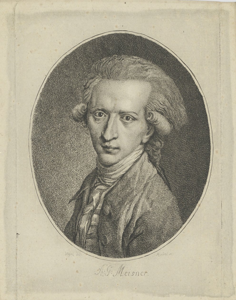 Retrato de August Gottlieb Meissner 1753-1807, c. 1800 de Gottlieb Friedrich Riedel