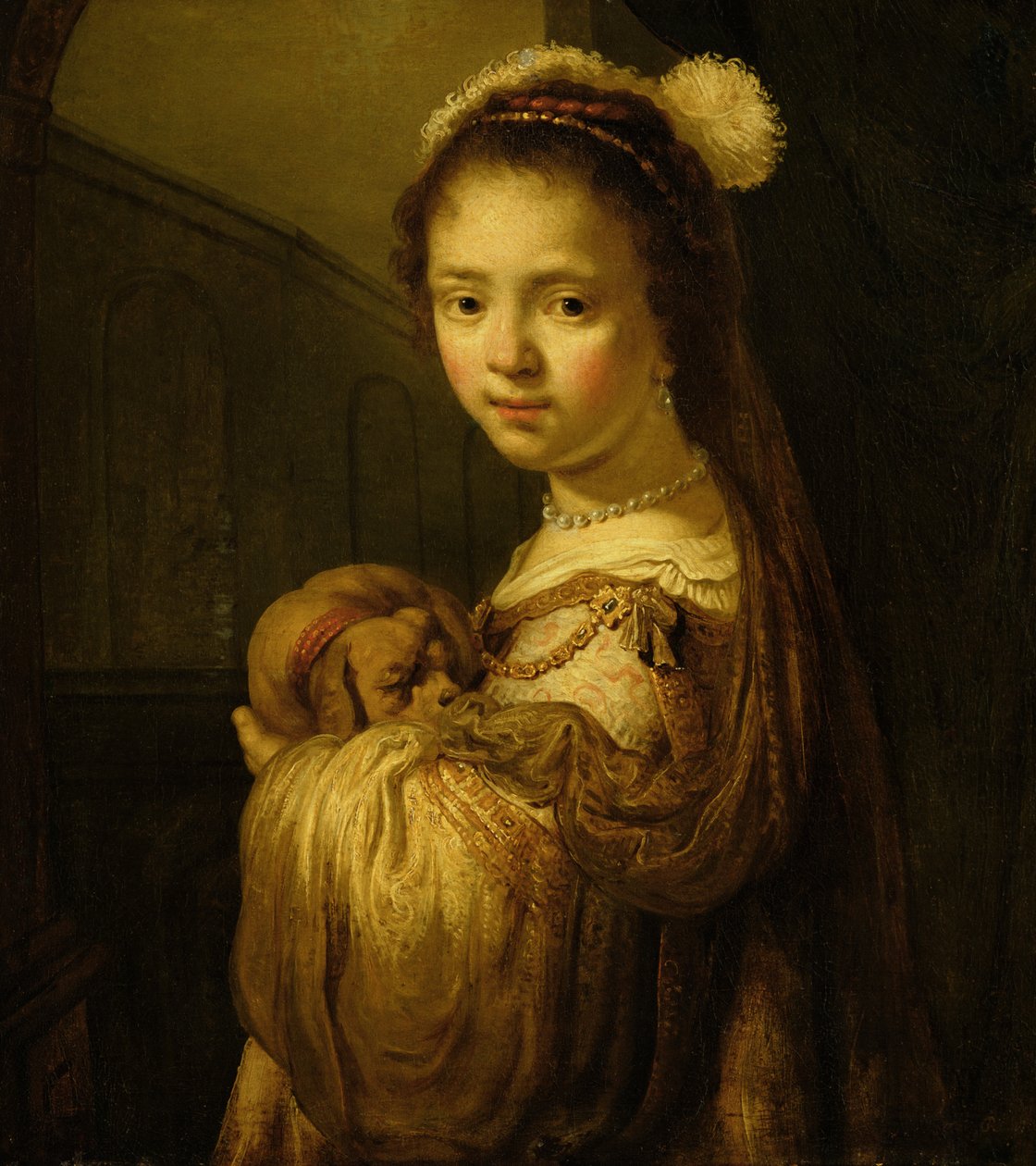 Retrato de una niña joven de Govaert Flinck