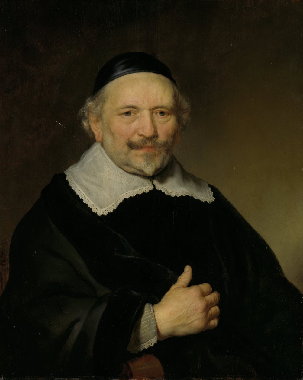 Retrato de hombre, c.1643 (óleo sobre tabla) de Govaert Flinck