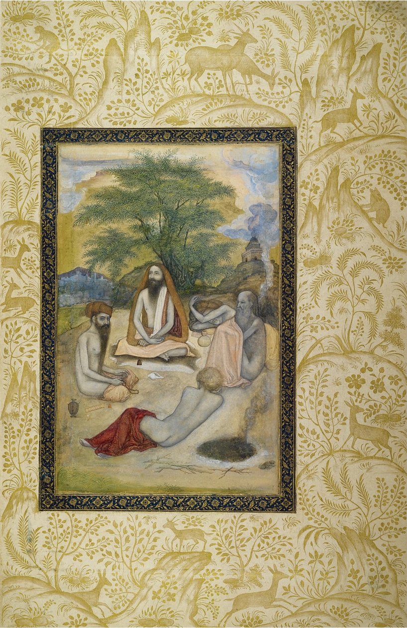 Cinco hombres santos, una hoja del álbum de San Petersburgo de Govardhan