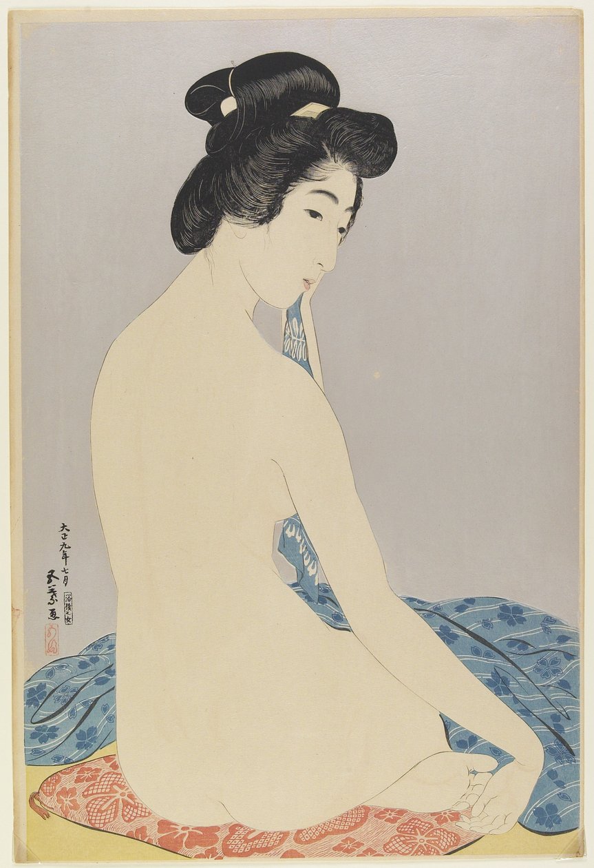 Mujer después del baño, julio de 1920 de Goyo Hashiguchi