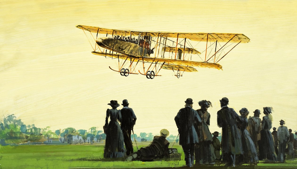 Despegando..., ilustración de "Wings Across the World". de Graham Coton