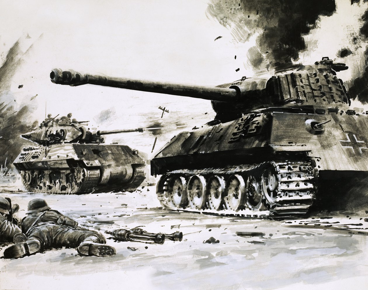 Tanques en las calles de Graham Coton