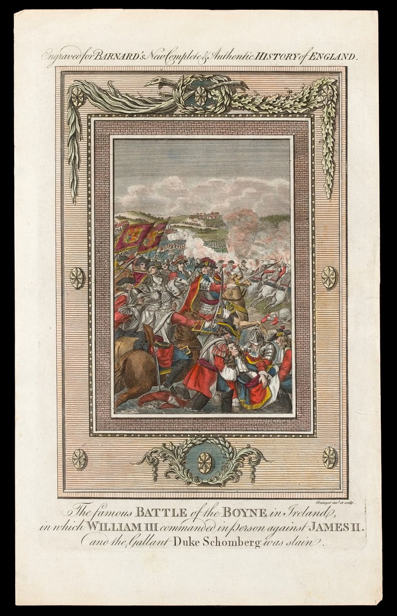 La famosa Batalla del Boyne en Irlanda, 1690 de Grainger