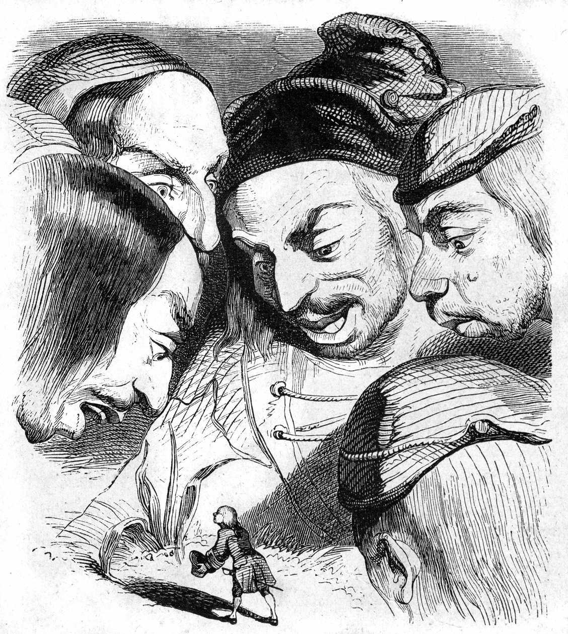 Ilustración de "Los viajes de Gulliver" de Jonathan Swift de Grandville (1803 47)