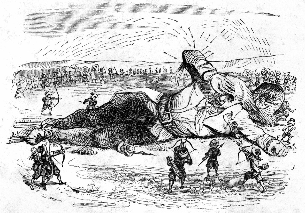 Ilustración de "Los viajes de Gulliver" de Jonathan Swift de Grandville (1803 47)