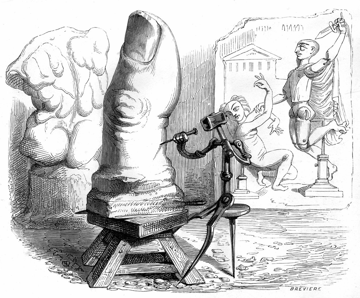 Ilustración para la novela "Un Autre Monde" de Henri Fournier de Grandville (1803 47)
