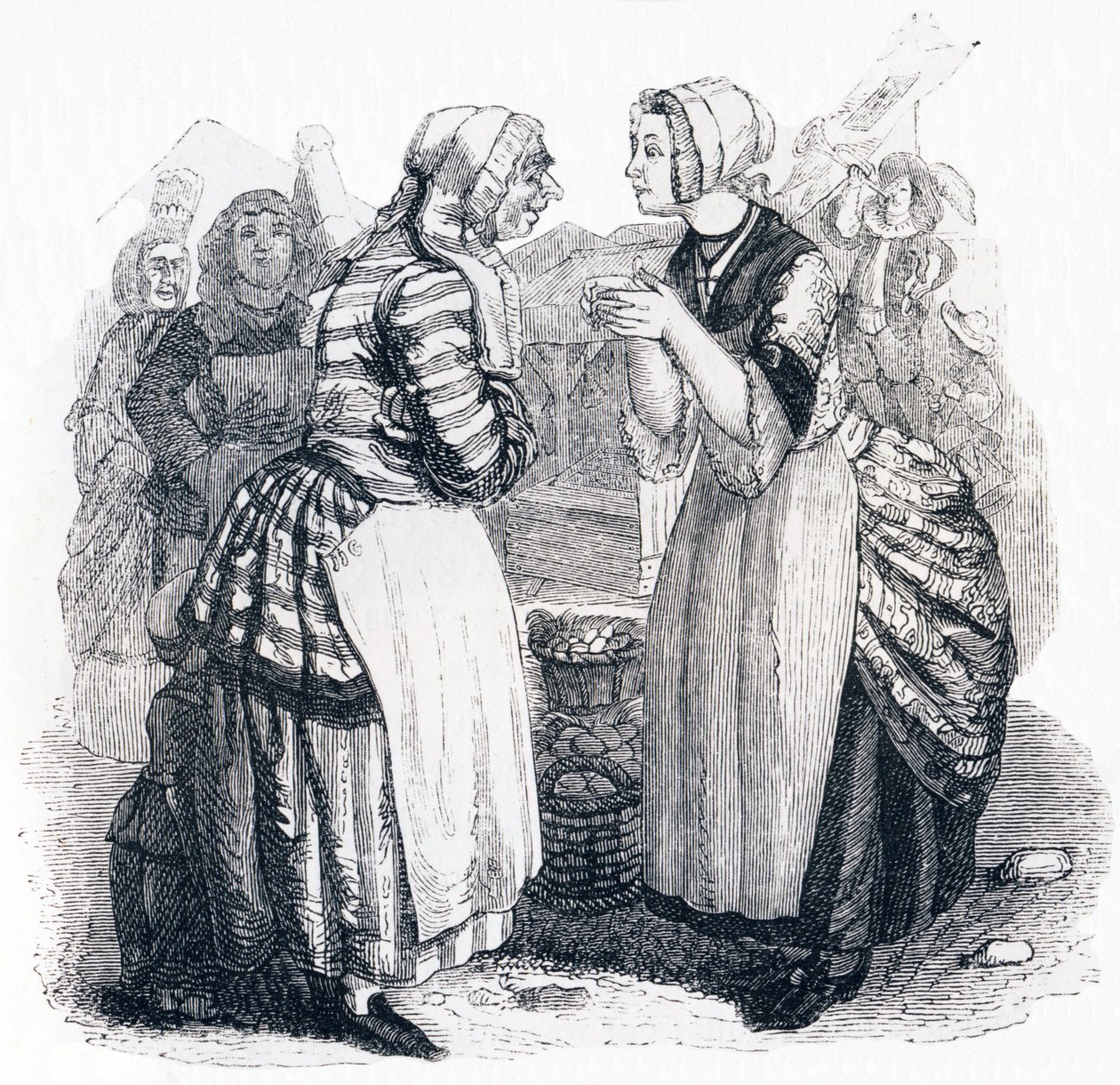 Las mujeres y el secreto - Fábulas de La Fontaine de Grandville
