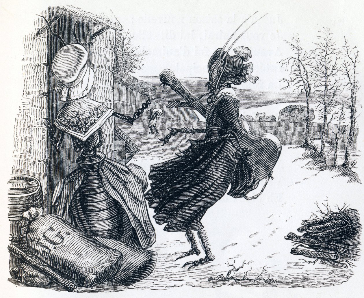 La cigarra y la hormiga - Fábulas de La Fontaine de Grandville