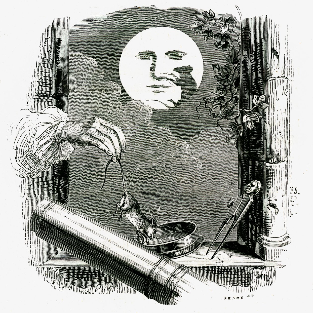 Un animal en la luna: Fábula de La Fontaine ilustrada por Grandville. de Grandville (1803 47)