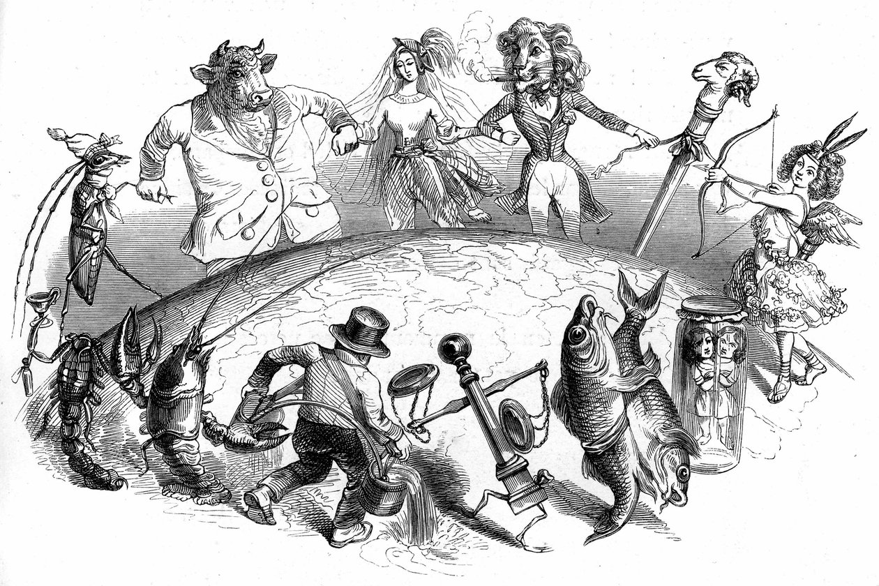 Ilustración para la novela "Un Autre Monde" de Henri Fournier de Grandville (1803 47)