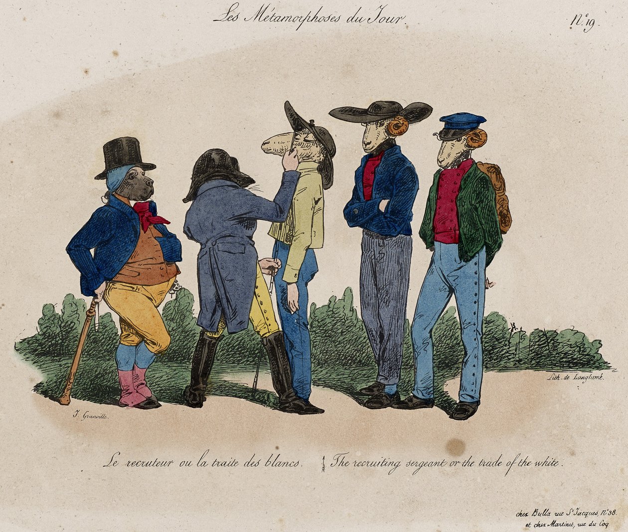 Les Metamorphoses du Jour, No. 19 de Grandville