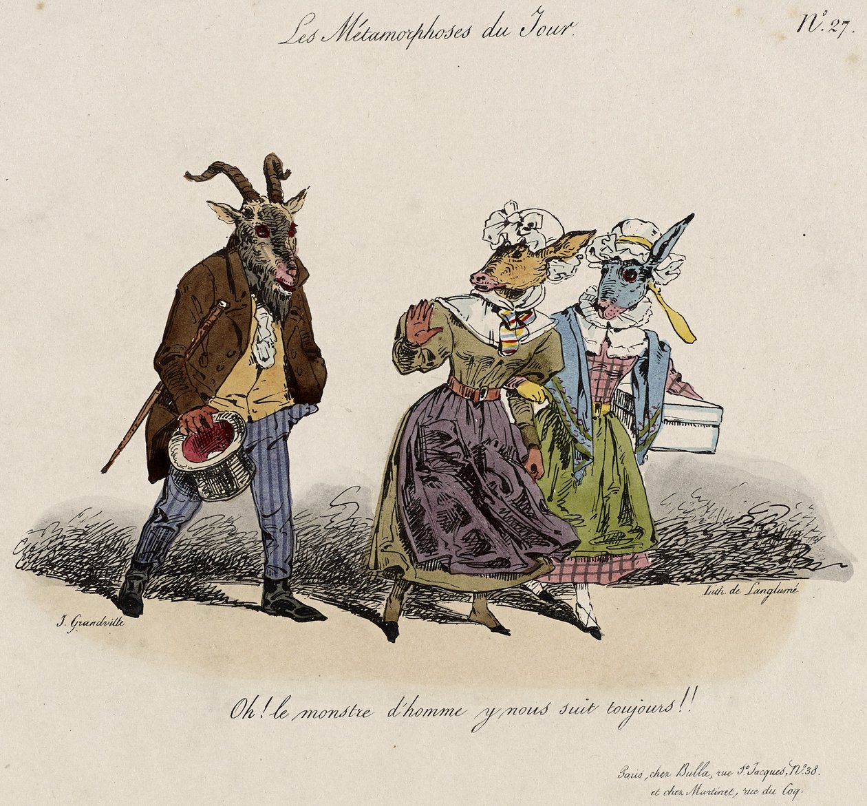Les Metamorphoses du Jour, No. 27 de Grandville
