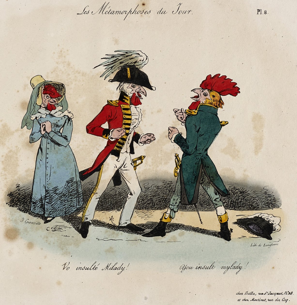 Les Metamorphoses du Jour, No. 8 de Grandville
