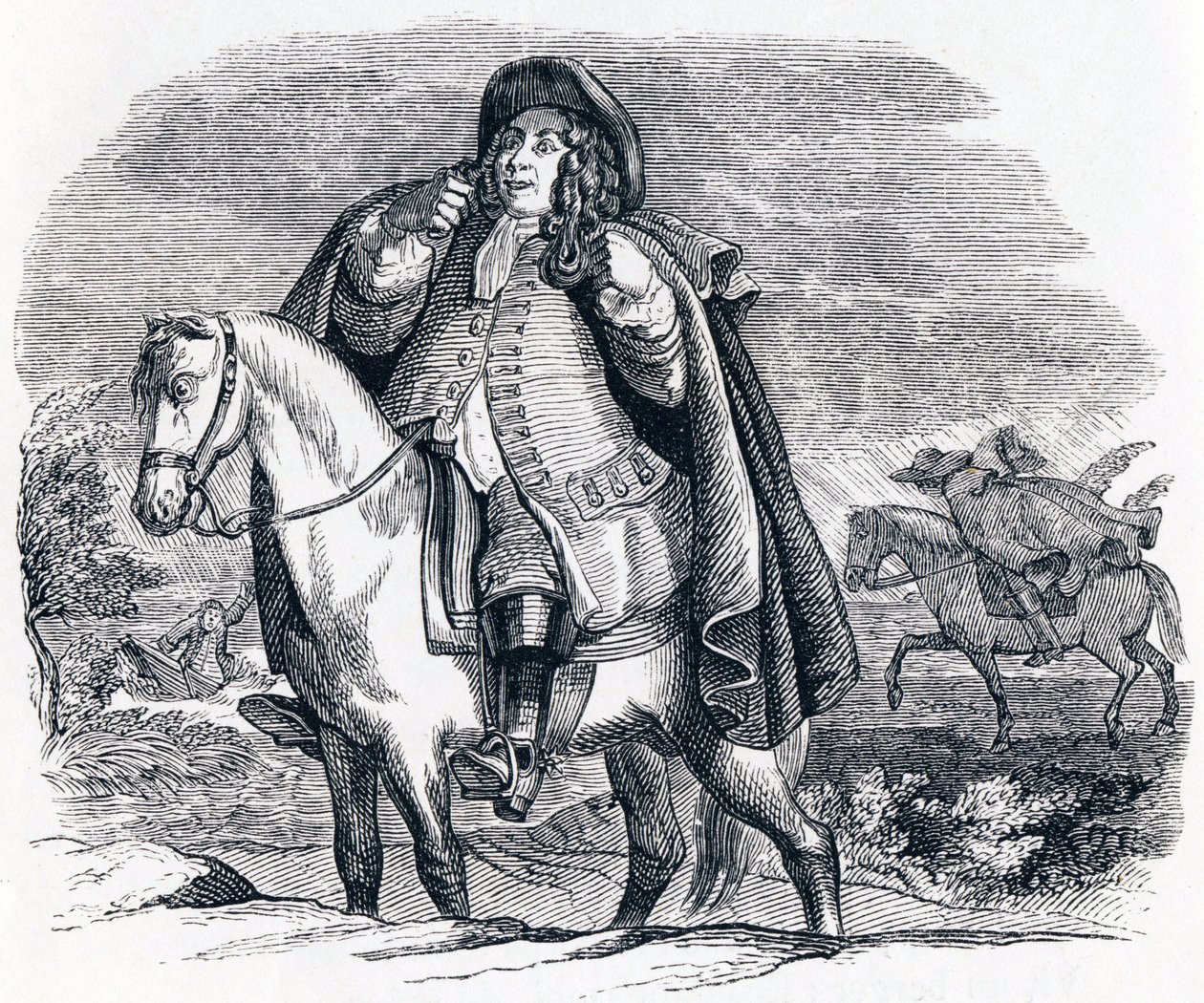 Febo y Bóreas - Fábulas de La Fontaine de Grandville