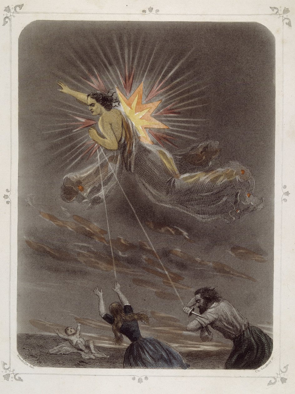 Estrellas: Mujer representando "The evil star" (la desgracia) - por Grandville de Grandville