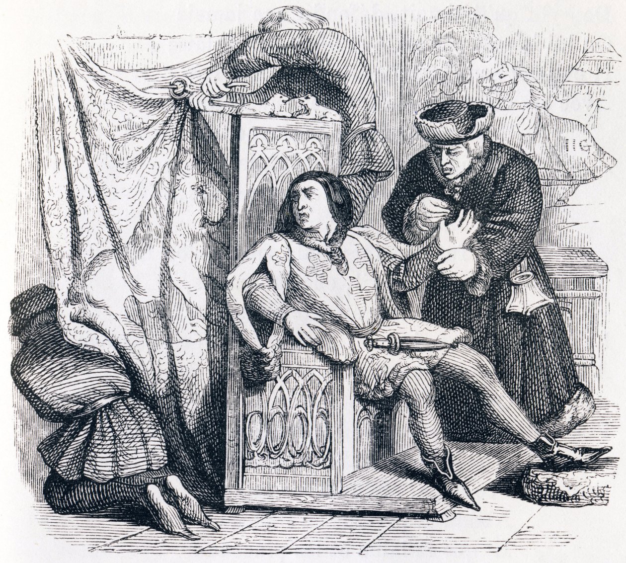 El horóscopo - Fábulas de La Fontaine de Grandville