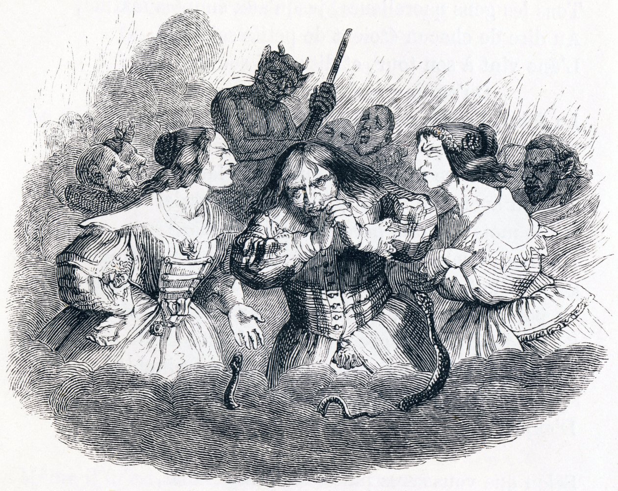 El mal casado - Fábulas de La Fontaine de Grandville