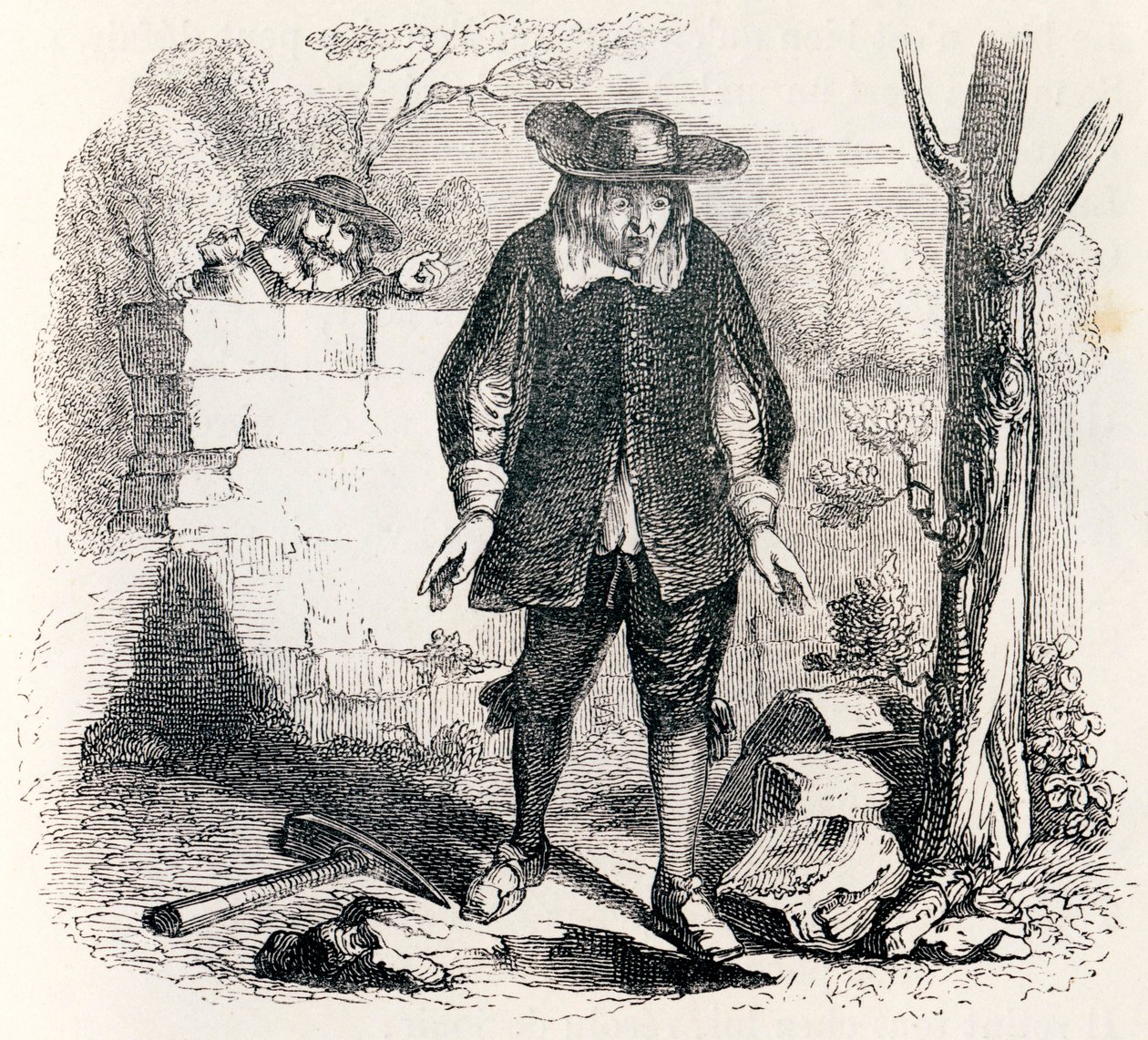 El quemador y su compinche - Fábulas de La Fontaine de Grandville
