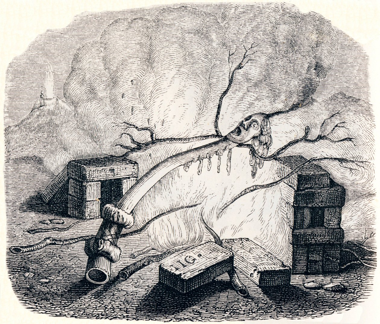 La vela - Fábulas de La Fontaine de Grandville