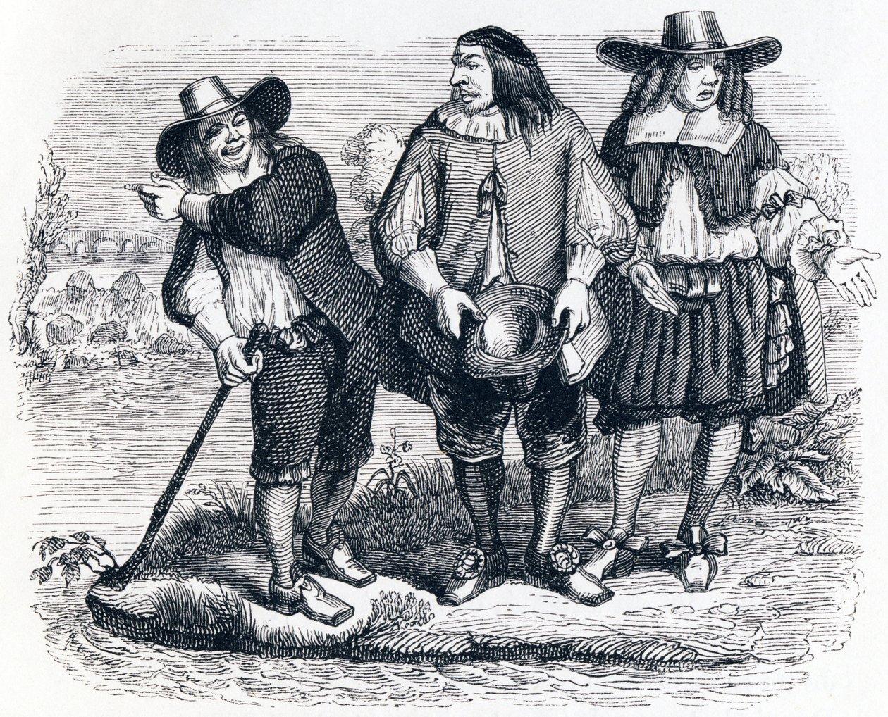 La mujer ahogada - Fábulas de La Fontaine de Grandville